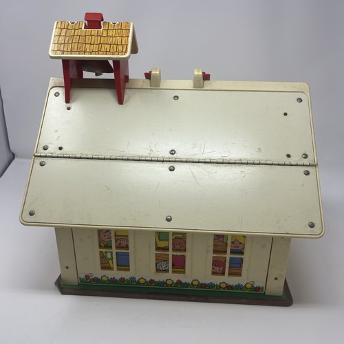 Vintage 1971 FISHER PRICE Little People Play Family School House #923 NICE - Picture 3 of 7