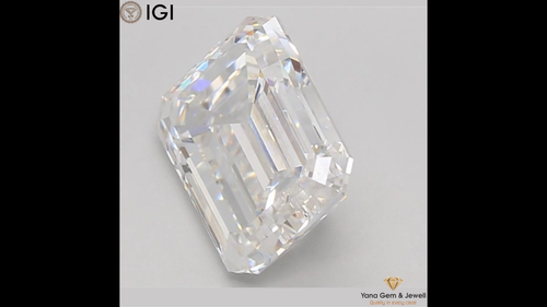 3.00 Carat CVD Lab Grown DIAMOND Emerald Cut VS1 Clarity E Color IGI Certificate - Video 1 of 1