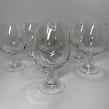 Luminarc Scandia Water Ice Tea Goblet Glass Thick Stem MCM France 6.5 Set Of 7