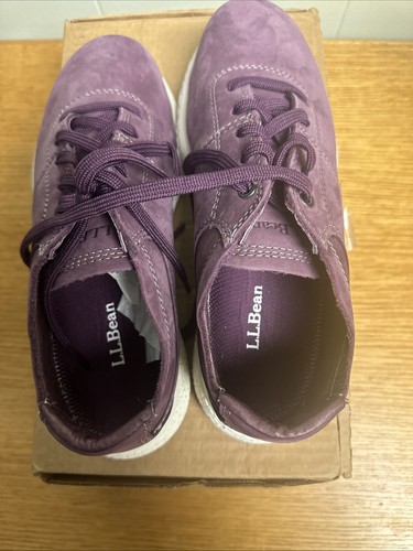 Womens LL Bean Stone Coast Purple Leather Athletic Casual Shoes Size 6.5 NIB - Picture 8 of 8