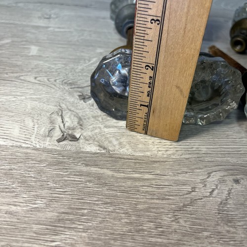 Vintage Antique 2” Crystal Glass Door Knob Handle 3 Sets (6 Knobs) - Picture 11 of 19