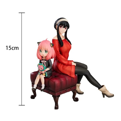 Hot 15 cm Anime Figure SPY×FAMILY Anya Alstreim Yor Forger Modellino PVC - Foto 6 di 19