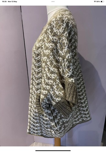 Zara Chunky Knit Zip Close Oversized Cardigan with Pockets Med VGC (B29) - Picture 6 of 13