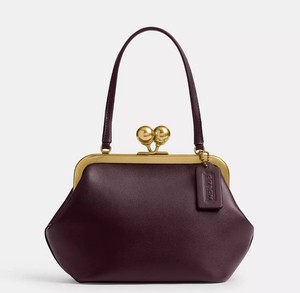 COACH LIMITED RE-EDITION 1969 BLACK LEATHER KISSLOCK FRAME BAG CCY28 BOX