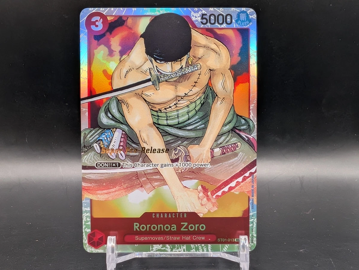 25+ Roronoa Zoro ST01-013 Super Pre-Release Starter Deck 1: Straw