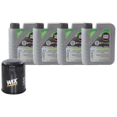 4L Liqui Moly Special Tec AA 0W-20 Wix Engine Oil Change Kit for Accord CR-V Fit
