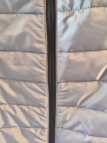 John Bartlett Consensus Full Zip Puffer Vest Gray & Black Color Block M Polyfill - Picture 5 of 9