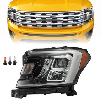Halogen Headlight w Bulbs for 2018-2021 Ford Expedition XLT Left Side Headlamp
