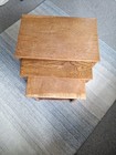 Vintage  Oak Nest Of Tables - Side Wooden Occasional CC251 Utility Wartime Shed