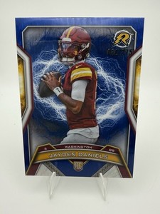2024 Topps Resurgence - Jayden Daniels #196 Navy Surge Refractor /275 (RC)