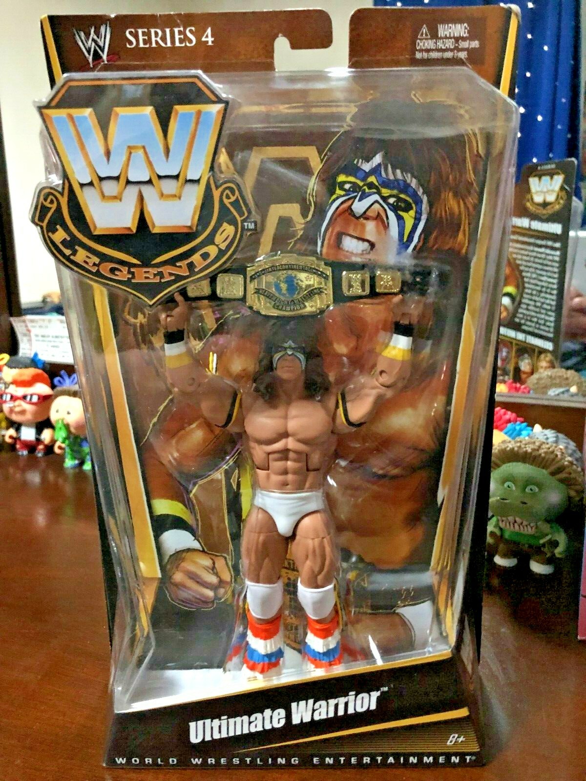 WWE Mattel Legends Series 4 Ultimate Warrior MOC Retro Wrestling Figure WWE Mattel Legends Series 4 Ultimate Warrior MOC Retro Wrestling Figure