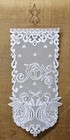 White Gold Metallic Lace Wall Decor Heritage Joy Alpine with Brass Angel Hanger
