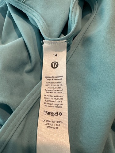 Lululemon Align Langarm kurz geschnitten TDLT Gezeiten blaublau Größe 2 4 6 8 10 12 14 - Bild 27 von 27