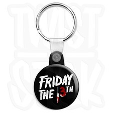 Friday the 13th Film Logo - 25mm Horror Keyring Button Badge, Zip Pull Option