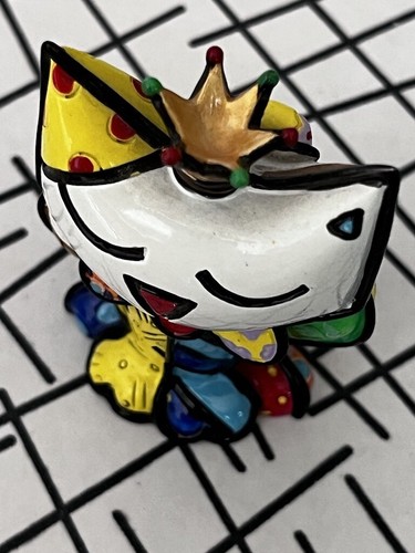 Romero Britto Mini Cat Crown Princess 3D Figure #14072 Rare Retired Collectible - Picture 6 of 6