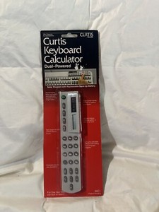 Vintage Curtis by Rolodex Keyboard Calculator Dual Powered