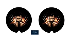 MARVEL WOLVERINE CUSTOM SANDSTONE CAR COASTERS ABSORBS SET (2)