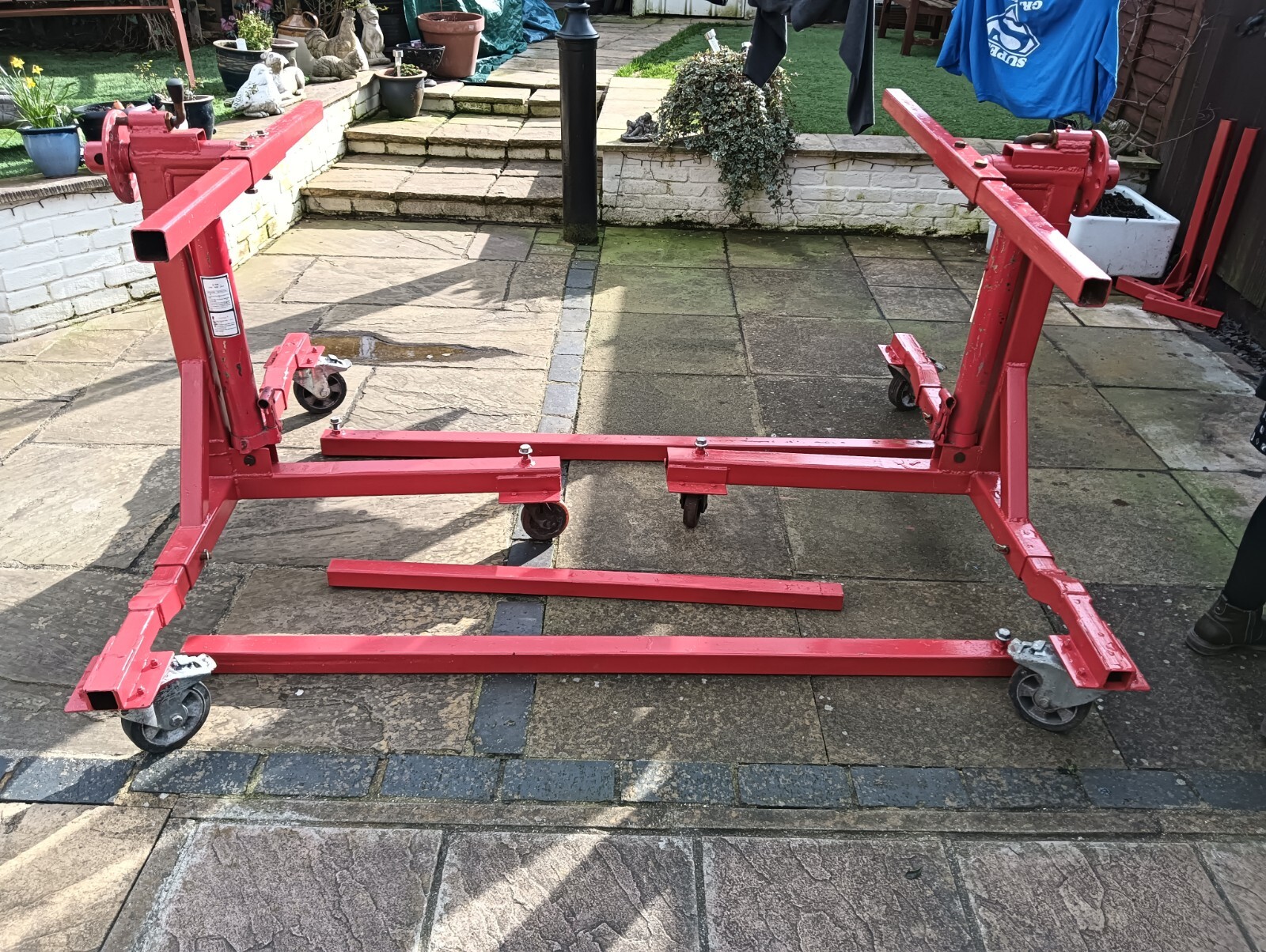 Hydraulic car rollover jig Rotisserie universal heavy duty with wheel