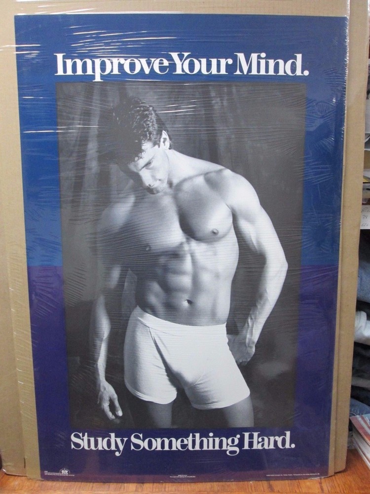 1993 Vintage Study Hard Original Hot Guy Poster 12267 1993 Vintage Study Hard Original Hot Guy Poster 12267