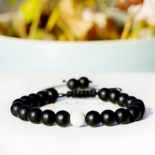 Collares de pulsera con cuentas de piedra de lava natural de 8 mm colgantes pulseras curativas - Imagen 45 de 53