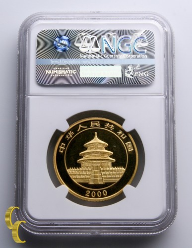 2000 Gold Chinese Panda 1 oz. G500Y Mirrored Ring Graded by NGC as MS-67 - Picture 2 of 4