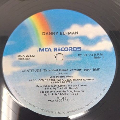 Danny Elfman Gratitude 12" Vinyl Single 1984 Promo MCA-23532 - Picture 13 of 14