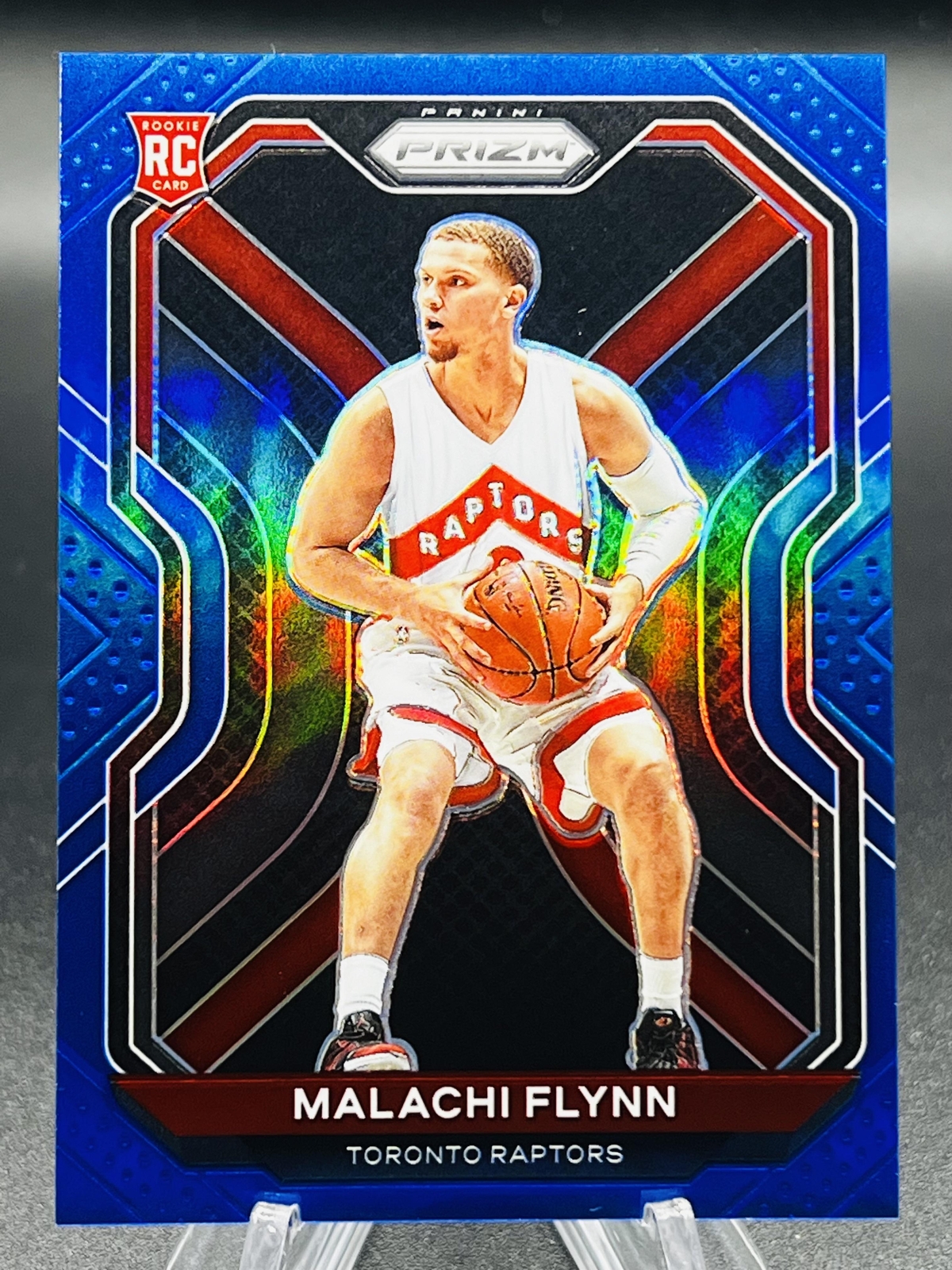 2020-21 Panini Prizm #287 Malachi Flynn Blue /199 SP RC Rookie Toronto Raptors
