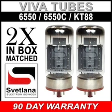 New Current Matched Pair Svetlana 6550 / 6550C Vacuum Tube