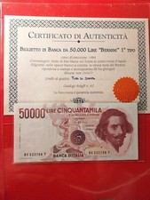 BANCONOTA BERNINI 1^ TIPO L.50000 1984