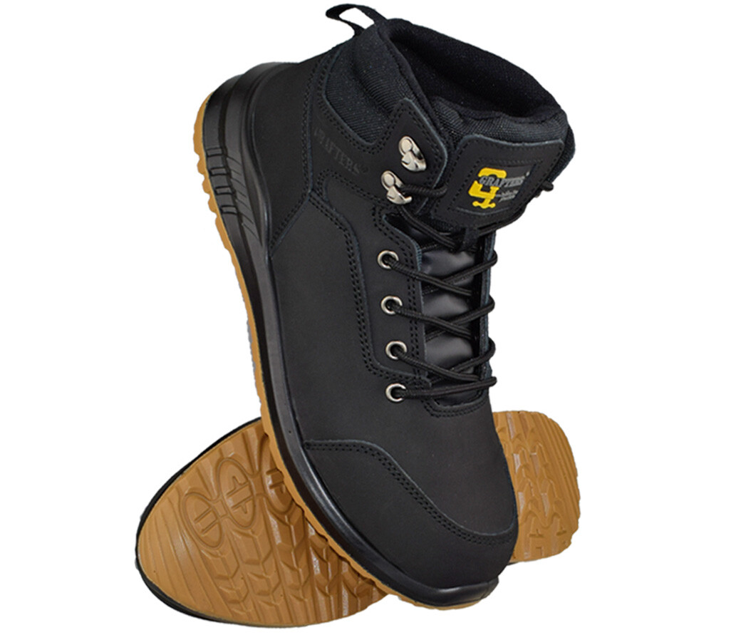 Grafters Ankle High Safety Steel Toe Cap Leather Nubuck Boots Work Trainers Size