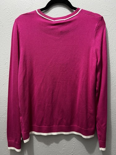 Adrianna Papell Fuschia Pink Cardigan Top New With Defect SZ S Free Shipping - Picture 2 of 5