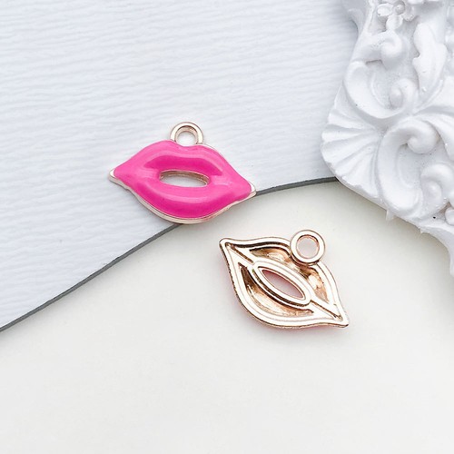 10pcs Rose Red Enamel Charms Pendant For Jewelry Making Handmade Earrings - Picture 30 of 39