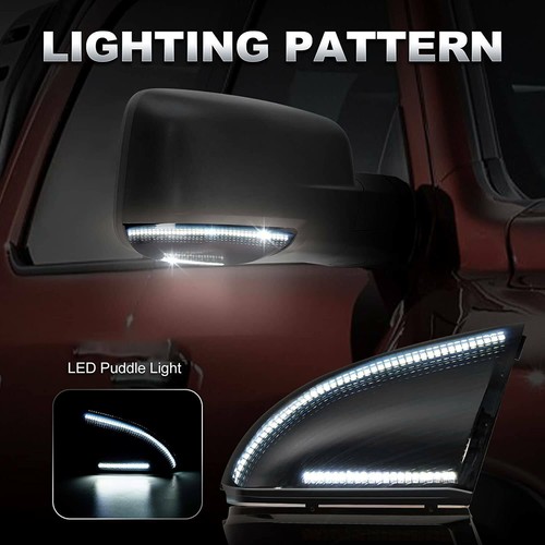 1Pair Sequential LED Side Mirror Turn Signal Puddle Light for Dodge Ram1500 2500 - Picture 5 of 12