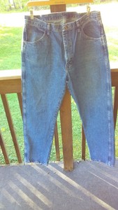 rustler blue jeans men s size 35x32 boot cut cotton ebay rustler jeans size chart