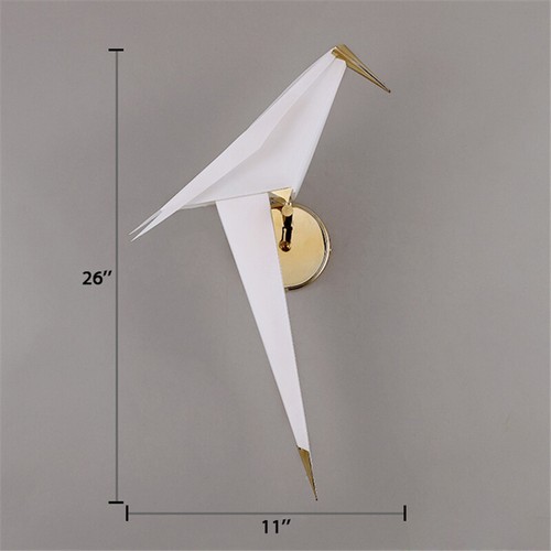 LED Paper Cranes Wall Lamp Simple Bird Beside Wall Sconces Restaurant Light US - Bild 10 von 10
