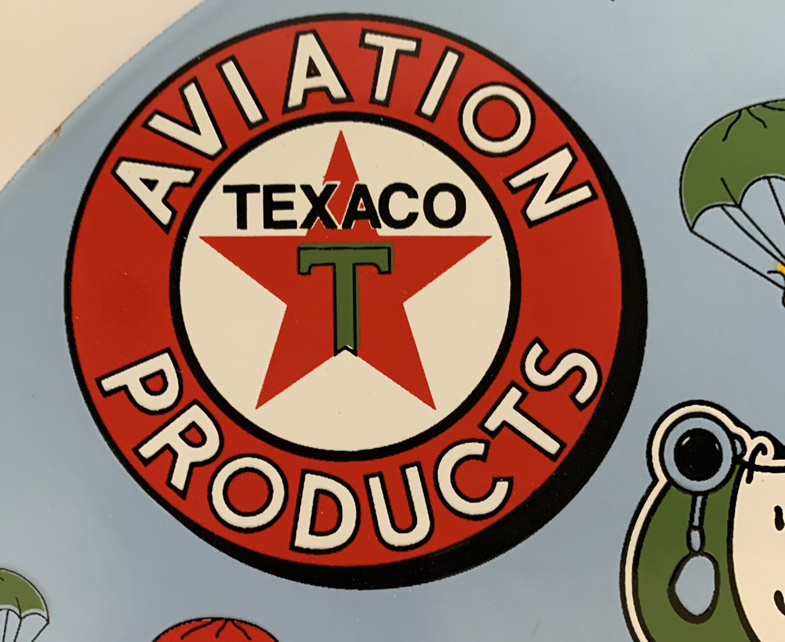 TEXACO テキサコ AVIATION GASOLINE サインプレート www