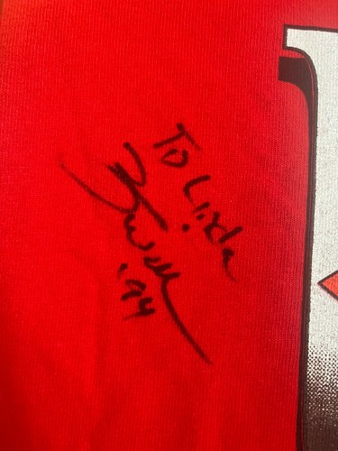 T-shirt vintage rossa Williams & Ree l'indiano e il ragazzo bianco firmata XL - Foto 6 di 7