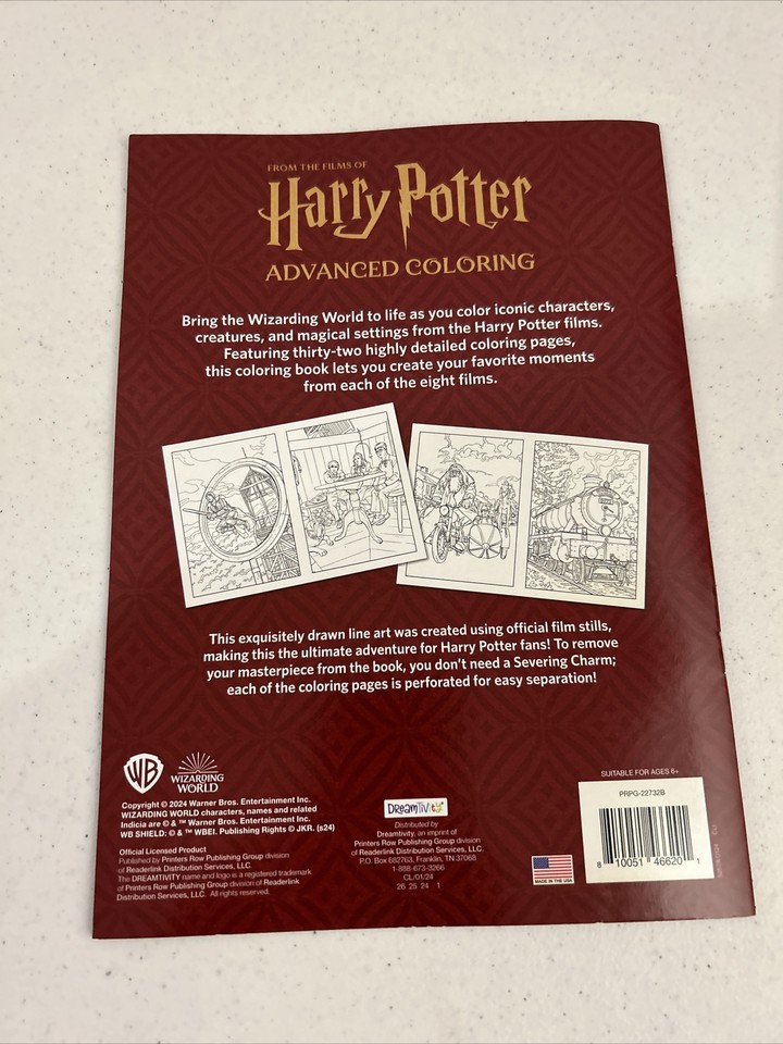 Harry Potter Advanced Coloring Book - 32 Pages | eBay
