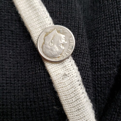 Mercer & Madison Cardigan Jacket Small L/S Pockets Merino Wool Black Australia - Picture 8 of 9