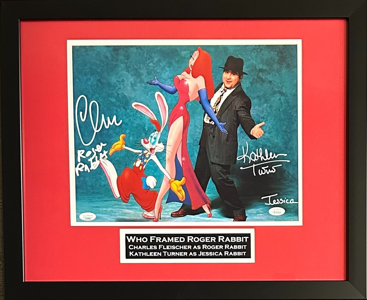 Kathleen Turner Charles Fleischer signed frame 11x14 Who Framed