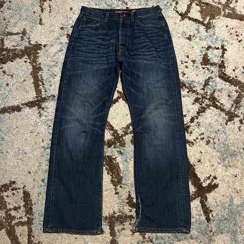 Vintage Ed Hardy Mens White Tiger Pocket Jeans Size 32x32 Straight Leg Y2K - Picture 3 of 9