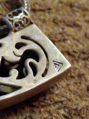 Vintage Sterling Silver Scroll Openwork Pendant & Chain Necklace 14.3 grams - Picture 4 of 15