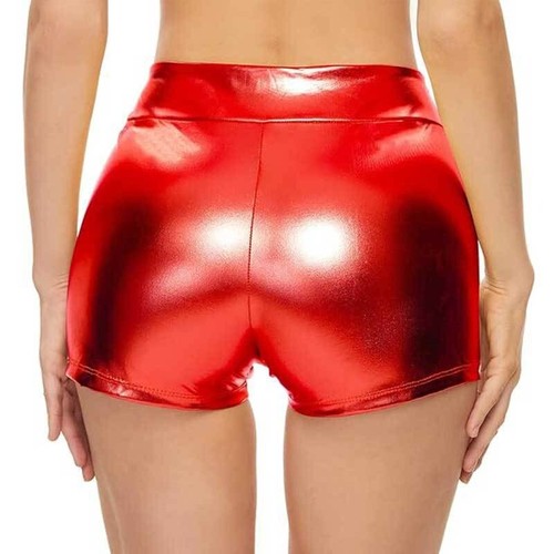 Nightclub Performance Leather Pant Close Fitting High Waist Lady Shorts - Picture 18 of 18