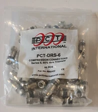 PCT-DRS-6Q Coax Coaxial Compression F Connectors 50/bag