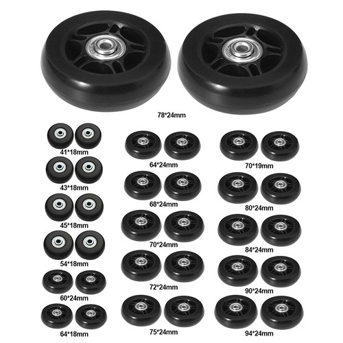1 Pair Suitcase Repair Casters Mute Rubber Casters Wheels Bearings Repair Kits - Picture 7 of 60