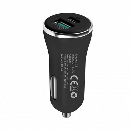 Cargador mechero coche 36W dual USB 3.0 y USB C PD Niucom para móvil o tablet . - Imagen 6 de 6