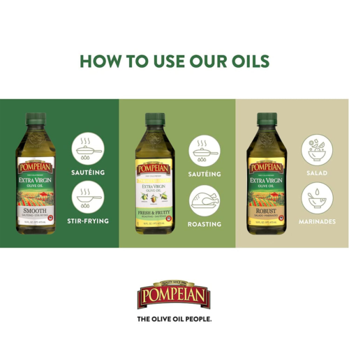 Pompeian Extra Virgin Olive Oil Variety Pack - Smooth EVOO, Gourmet Selection EV - Picture 5 of 12