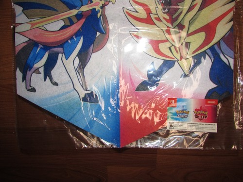 Nintendo Switch Pokémon Game Sword & Shield Banner Promo 18" X 15" NEW SEALED - Picture 3 of 6
