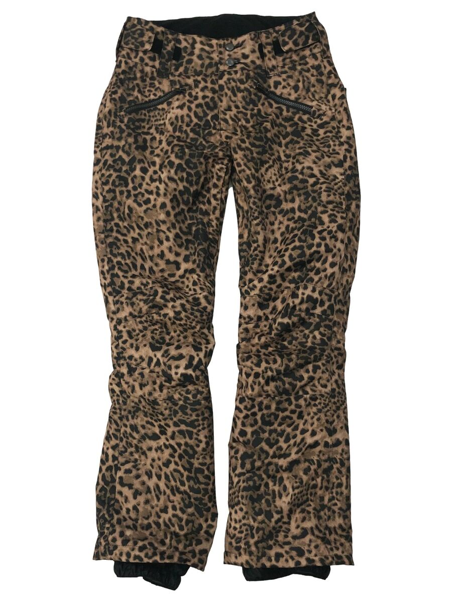 Iceburg Girls Brown Leopard Print Snow Ski Snowboarding Medium 10 12 eBay