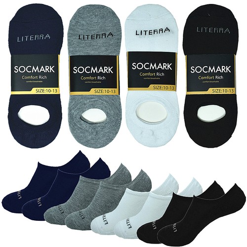 3-12 Pairs Men No Show Invisible Nonslip Boat Thick Cushion low Cut Cotton Socks - Picture 2 of 9